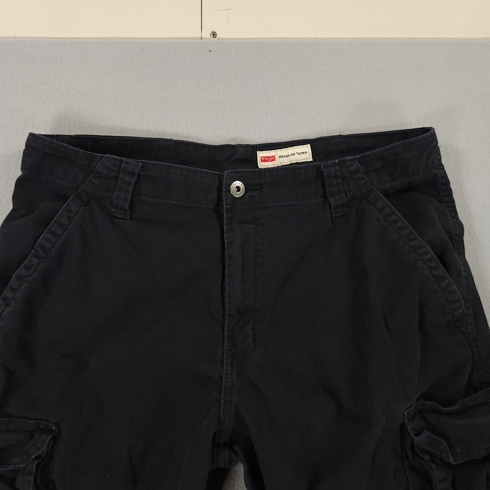 Wrangler Mens Regular Taper Cargo Pants Black 34x30 Cotton Stretch 112326301 - Picture 11 of 12
